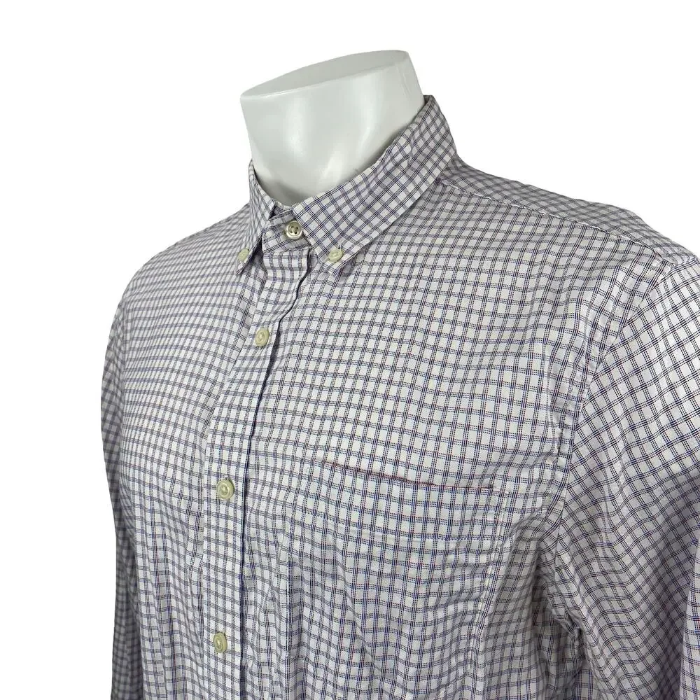 Banana Republic Men's Plaid Check Collared Long Sleeve Button Down Shirt Top L